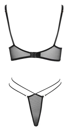 cottelli lingerie komplet mesh xl - biustonosz i stringi na sznurkach na Arena.pl
