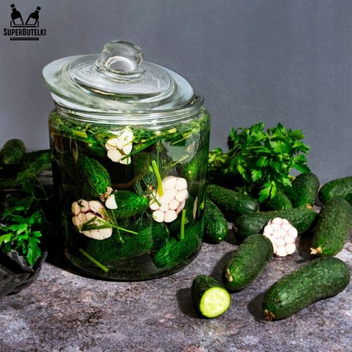 Słoik szklany 4 L pojemnik kuchenny na GRZYBY SUSZONE ŻYWNOŚĆ MĄKĘ KAWĘ na Arena.pl