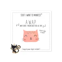 warm human kartka prezentowa z amuletem w.a.p. cardi b, 3x3 cale