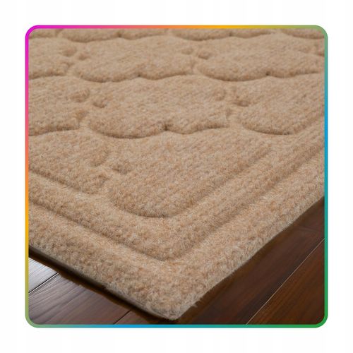 Wycieraczka Pod Drzwi Tekstylna 60x90 Beżowa 3D Duża Wejściowa na Arena.pl