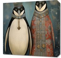 Obraz 50x50cm Królewskie Pingwiny