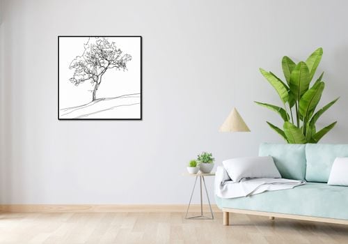 Plakat 80x80cm Drzewo w Zarysie na Arena.pl