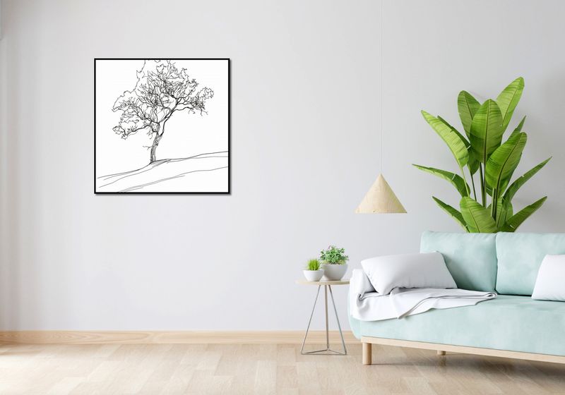 Plakat 80x80cm Drzewo w Zarysie zdjęcie 4