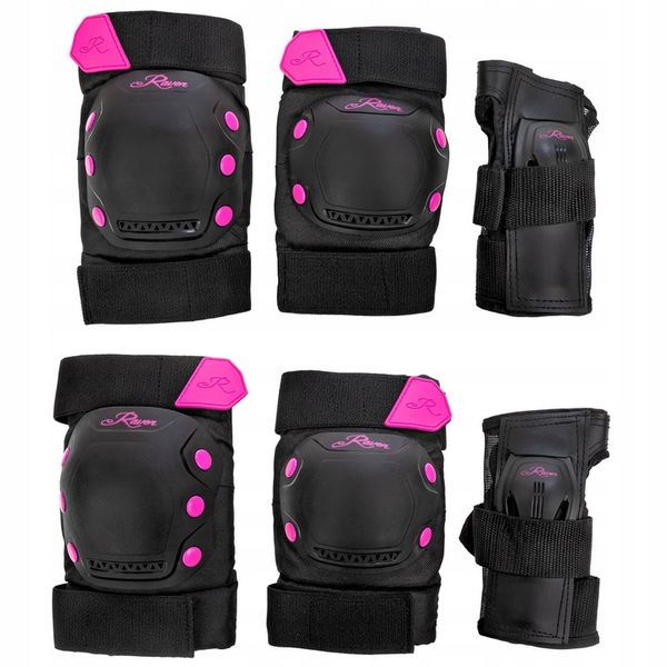 Ochraniacze RAVEN Dexard Black/Pink M zdjęcie 1
