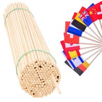patyczki do flag chorągiewek drewniane bukowe 50cm/5mm 100szt