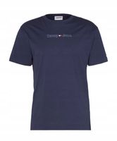 Tommy Jeans T-shirt męski Small Text DM0DM16825 granatowy Regular Fit r. L