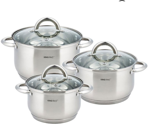 Garnki KINGHOFF Silver 6-ele [KH-4446] na Arena.pl