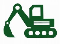 Zawieszka dekor ozdoba ażurowa KOPARKA bob zielony