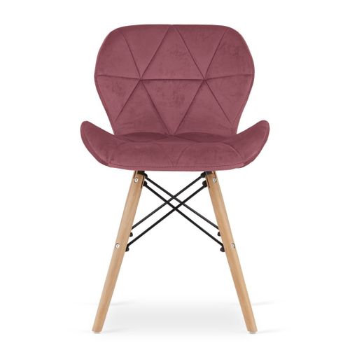 Krzesło LAGO Aksamit - ciemny róż x 3 na Arena.pl