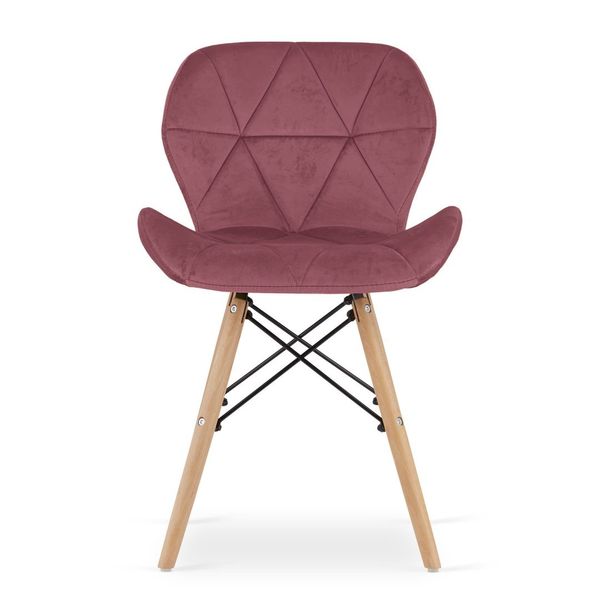 Krzesło LAGO Aksamit - ciemny róż x 3 zdjęcie 2