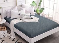 Prześcieradło frotte z gumką 180x200 ciemnoszare