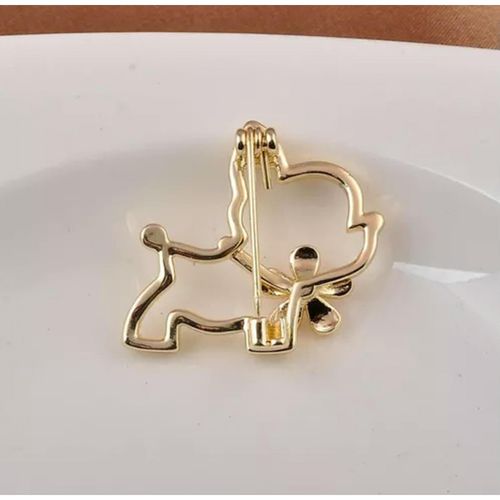 broszka ozdobna emaliowana - piesek z kwiatkiem bz210 na Arena.pl