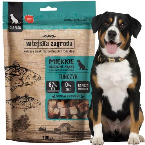 przysmaki dla psa wiejska zagroda miękkie suszone kąski tuńczyk 100g na Arena.pl