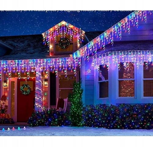 SOPLE 500 LED KURTYNA LAMPKI ZEWNĘTRZNE IP44 FLASH kolorowe 25M na Arena.pl