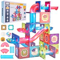 Klocki Magnetyczne 3D Świecące Konstrukcyjne Edukacyjne 83 elementy