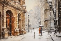 Plakat 91,5x61cm Zimowy Spacer Starym Miastem