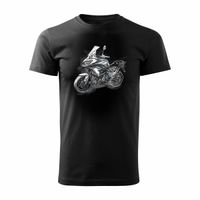 Koszulka motocyklowa z motocyklem na motor Kawasaki Versys 650 KLE 650 męska czarna S