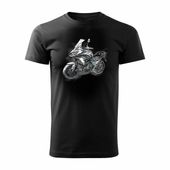 Koszulka motocyklowa z motocyklem na motor Kawasaki Versys 650 KLE 650 męska czarna M