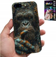 ETUI DO IPHONE ( 7 PLUS ) - MAŁPA, MAŁPKA, GORYL, ZWIERZĘTA + SZKŁO