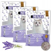 3x Żwirek bentonitowy MAJA PREMIUM Lawendowy ZESTAW 15L