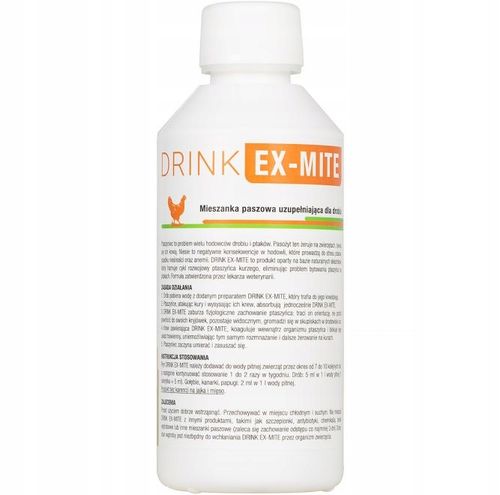 Zestaw na ptaszyńca kurzego do wody pitnej DRINK EX-MITE 250ml + pipeta na Arena.pl