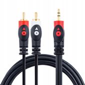 Kabel audio głośnik 1xJack 3.5mm 2xRCA cinch 5m HQ