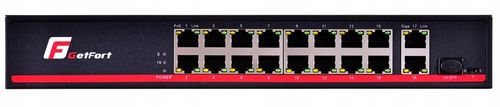 Switch PoE Getfort 16FE+2GE+1SFP 200W na Arena.pl