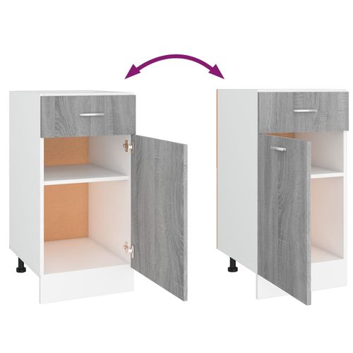 Dolna szafka z szufladą, szary dąb sonoma, 40x46x81,5 cm na Arena.pl