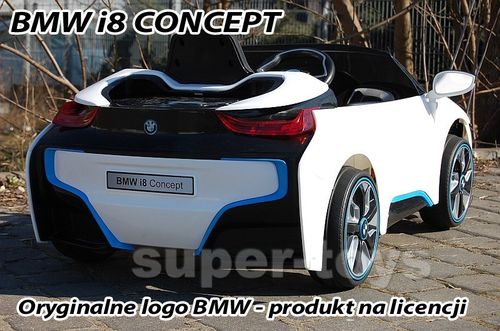 Samochód akum. BMW i8 białe + pilot na Arena.pl
