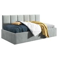 Łóżko młodzieżowe Tapczan 80x200 Comfort Roma Jasny Szary + POJEMNIK