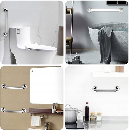 PORĘCZ UCHWYT ŁAZIENKOWY PROSTY DO WANNY DRZWI x2 CHROM POD PRYSZNIC 30CM na Arena.pl