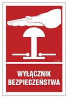 Wyłącznik Bezpieczeństwa 10X15 Tabliczka Świecąca