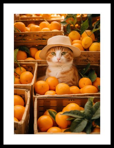 Plakat 25x35cm Kot w Pomarańczach na Arena.pl