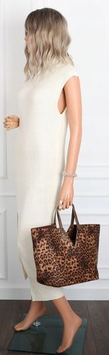 Torebka Damska Panterka Kuferek Shopper Tommasini Modna Duża 3658 Brązowa na Arena.pl