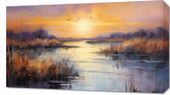Obraz 70x40cm Zachód na Mokradłach