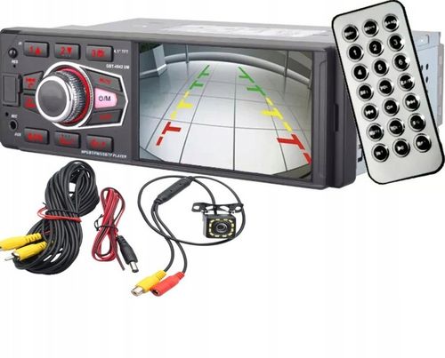 Radio Samochodowe 1DIN 4,1''USB BLUETOOTH AUX SD Kamera Cofania Pilot na Arena.pl