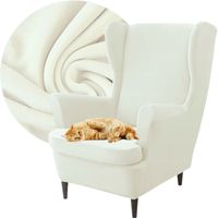 POKROWIEC NA FOTEL USZAK WELUR PREMIUM KREMOWY