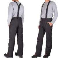 CZARNE MĘSKIE SPODNIE narciarskie SZELKI jakość 58