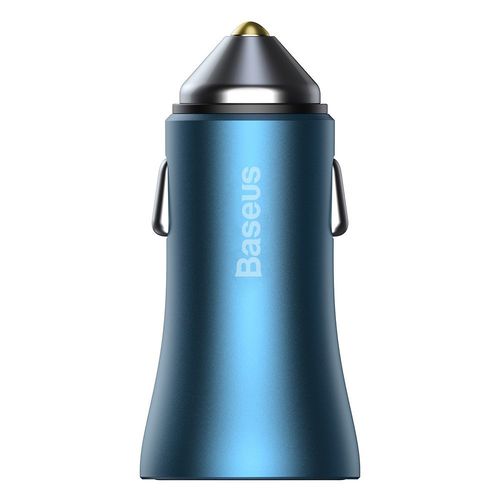 szybka ładowarka samochodowa / usb + kabel do iphone niebieski na Arena.pl