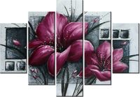 105CM 150CM OBRAZ 5 ELEM MAKOWY DUET DRUK