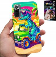 ETUI DO XIAOMI NOTE 10 PRO - DINOZAUR W CIĘŻARÓWCE WZORY DLA DZIECI