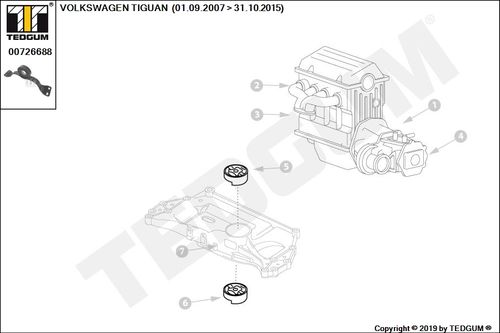 VW TIGUAN PODPORA WAŁU KPL 5N 07- na Arena.pl