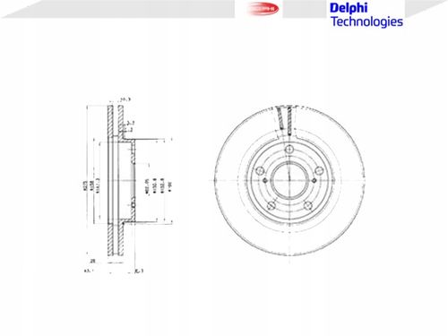 TARCZA HAM PRZOD 275X28 V DELPHI na Arena.pl