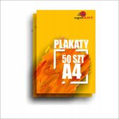 PLAKATY A4 48h druk cyfrowy EXPRESS reklama 50 szt