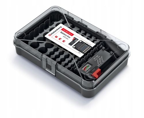 ORGANIZER NA BATERIE BATTERY BOX POJEMNIK KOSZYK NA BATERIE 85SZT. + TESTER na Arena.pl