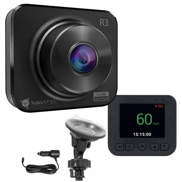 Kamera rejestrator jazdy Navitel R3 GPS Full HD Tryb nocny Detektor ruchu zdjęcie 1