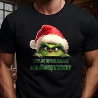 Świąteczna koszulka z nadrukiem - Czy ja wyglądam na Świętego? XXXL
