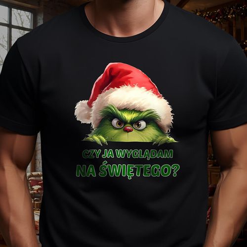 Świąteczna koszulka z nadrukiem - Czy ja wyglądam na Świętego? XXL na Arena.pl