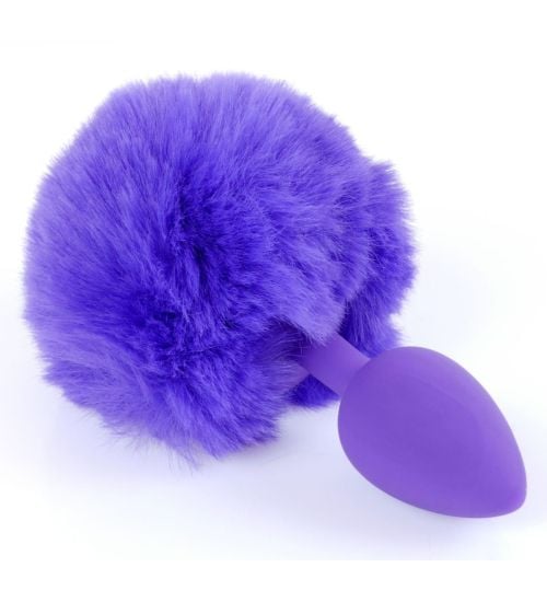 Fioletowy korek z pomponem zdjęcie 3