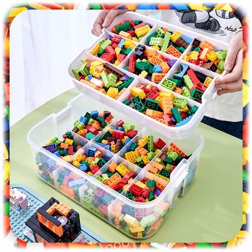 POJEMNIK na Klocki LEGO 4-PIĘTROWY WARSTWOWY ORGANIZER z Przegródkami 24 L na Arena.pl